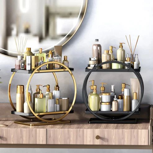 Light Luxury Bathroom Storage Shelf – Multi-Layer Toilet Rack & Cosmetic Organizer for Washroom or Dresser