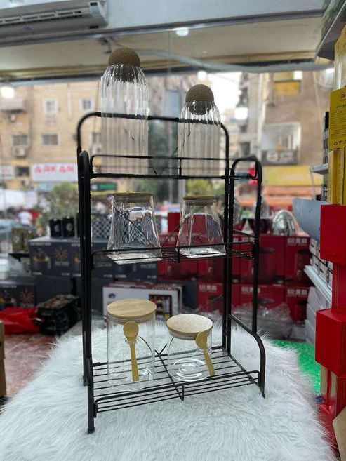 3-Tier Metal Storage Rack – Multi-Functional Organizer Stand for Kitchen, Bathroom & Home Use