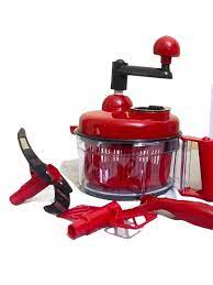Manual Hand Mixer & Food Chopper – Multi-Function Rotary Blender for Vegetables, Garlic, Onion, Nuts, Salad & Salsa