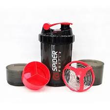 3 Layers Spider Bottle Protein Powder Shaker Cup Large Capacity for Body Building Exercise 500ml Gym Protein Shaker Cup Powder Storage Container Sports Wire Shaker Cup with Water Bottles Ball Cups