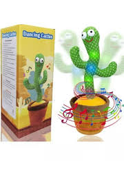 Interactive Dancing Cactus Talking Toy – Singing, Repeating, LED Light Plush Educational Toy for Toddlers, Kids & Babies