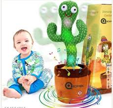 Interactive Dancing Cactus Talking Toy – Singing, Repeating, LED Light Plush Educational Toy for Toddlers, Kids & Babies