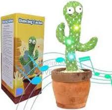 Interactive Dancing Cactus Talking Toy – Singing, Repeating, LED Light Plush Educational Toy for Toddlers, Kids & Babies